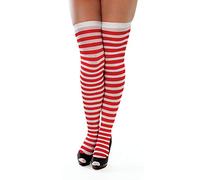 Bristol Novelty BA034 Bas à Rayures, Rouge et Blanc, Taille Unique