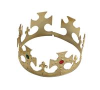 Bristol Novelty Novelty-BA056 BA056 Couronne de Roi en Plastique, Doré, Taille Unique