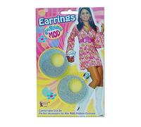 Bristol Novelty-BA1083 Boucles d’Oreilles pailletées argentées Style années 1960, Unisex Adult, BA1083, Taille Unique Halloween