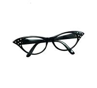Bristol Novelty BA142B Lunettes style années 50 pour femme, noires, taille unique Halloween