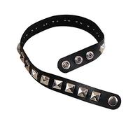 Bristol Novelty - Collier ras du cou BA185 - Punk clouté noir argenté - Taille unique