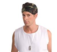 Bristol Novelty BA236 Bandana imprimé camouflage pour adulte, unisexe, vert/multicolore, taille unique Halloween