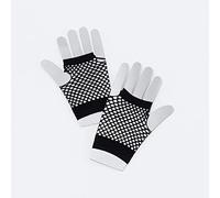 Edgy Chic Court Noir Résille Gants pour Femme - Décoration Pièce