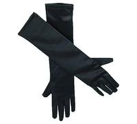 Bristol Novelty-BA589 Gants en Satin Noir 48,3 cm, BA589, Taille Unique Halloween