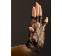 Bristol Novelty BA669 Lace gloves 9 Fingerless Black, One Size Multicolore G