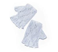 Bristol Novelty BA858 Mitaines courtes pour femme, blanches, taille unique Halloween