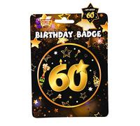 Bristol Novelty- Badge 60e Anniversaire, X81652, Noir, Dorée Halloween