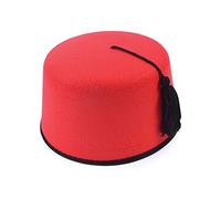 Bristol Novelty- Fez Chapeau en Feutre Ottoman, BH178, Rouge, Taille Unique