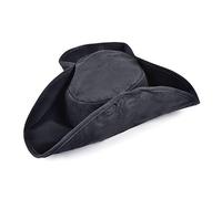 Bristol Novelty BH358 Pirate Hat Distressed Black, Unisex Adult, One Size