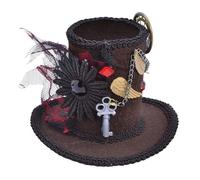 Bristol Novelty – Mini haut-de-forme BH612, steampunk pour femme, taille unique, marron (Halloween)