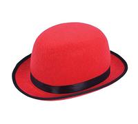 Bristol Novelty BH637 Chapeau Melon, Rouge, Unisexe, pour Adulte, Taille Unique Halloween