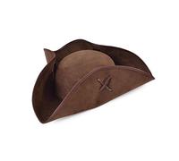 Bristol Novelty BH656 Tricorne de pirate en daim marron pour adulte, unisexe, taille unique Halloween