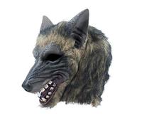 Bristol Novelty BM539 Masque de loup effet tacheté, brun gris, pour adulte, taille unique Halloween, Carnaval