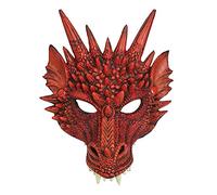 Bristol Novelty BM552 Masque rouge de dragon, pour homme ou femme, taille unique Halloween