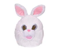 Bristol Novelty BM561 Masque de Mascotte Lapin, pour Homme et Femme, Blanc, Taille Unique Halloween