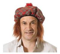 Bristol Novelty - Bonnet et cheveux ECOSSAIS - Adulte (Taille unique) (Multicolore) - UTBN1395 Multicolore G