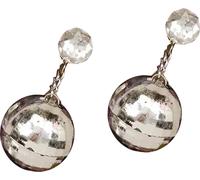 Bristol Novelty Boucles d'oreilles Disco Ball adultes unies BN318 (taille unique) (Argent)