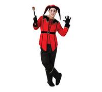 Bristol Novelty Bouffon du roi pour adulte, taille M, Men, AF116STD, Red, Black, Standard Halloween