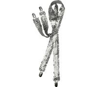 Bristol Novelty Bretelles à paillettes unies pour adultes BN1441 (taille unique) (Argent)