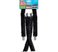 Bristol Novelty Bretelles à paillettes unies pour adultes BN1441 (taille unique) (Noir)