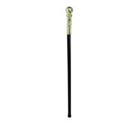Bristol Novelty- Canne avec pommeau Boule dorée, BA723G, Multicolore, Taille Unique
