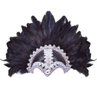 Bristol Novelty - Casque pour femme - Costume BN751 (Taille unique) (Noir)