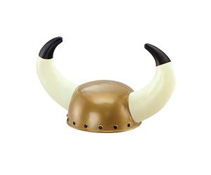 Bristol Novelty - Casque VIKING - Adulte (Taille unique) (Or/blanc/noir)