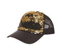 Bristol Novelty- Casquette à Paillettes Chapeau, Enfants Unisexes, BH696, Noir/doré, Taille Unique