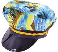 Bristol Novelty Casquette de capitaine unie avec motif hawaïen, pour adultes BN1168 (taille unique) (Coloré)