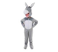 Bristol Novelty CC008 Costume d’âne à grosse tête, blanc, taille L Halloween, Carnaval