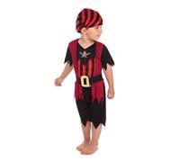Bristol Novelty CC019 Pirate Boy Mate Toddler Costume, Red, X-Small, Age 2-3 Yea