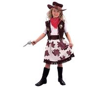 Bristol Novelty CC634 Déguisement Enfant Fille Western - Costume Cowgirl - 11/14 Ans - L (134-146 cm), Blanc