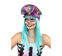 Bristol Novelty- Chapeau Casquette Militaire Violette, pour Festival, BH731, Taille Unique Halloween
