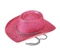 Bristol Novelty BH634 Chapeau de cowboy rose pailleté, pour femme, taille unique Halloween