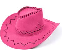 Bristol Novelty Chapeau de cowboy unie avec coutures décoratives, pour adultes BN2080 (taille unique) (Rose)