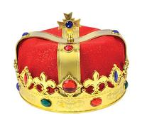 Bristol Novelty Chapeau en Velours Kings, BH316, Rouge, Taille Unique Halloween