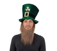 Bristol Novelty - Chapeau et barbe irlandais BH474 Vert Taille unique Halloween