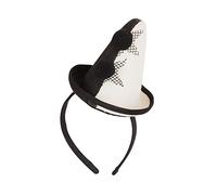 Bristol Novelty - Chapeau et serre-tête de Pierrot - Adulte (Taille unique) (Noir/Blanc)