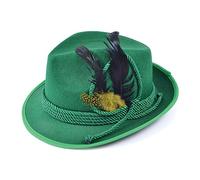 Adultes Feutre Vert Oktoberfest Festival Halloween Plume Funky Chapeau Costume