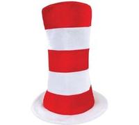 Bristol Novelty - Chapeau HAUT DE FORME - Adulte (Taille unique) (Rouge / blanc) - UTBN1388 Rouge / Blanc G