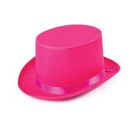 Bristol Novelty Chapeau haut-de-forme en satin rose, Women, BH499, Pink, taille unique Halloween