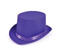 Satin Violet Haut Chapeau de Luxe - Debout Sortie en Style Today