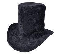 Bristol Novelty- Chapeau Haut-de-Forme en Velours Noir, BH339, Taille Unique