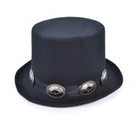 Bristol Novelty Chapeau Haut-de-Forme Noir Style Rocker Années 1980