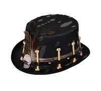Bristol Novelty Chapeau haut-de-forme noir style vaudou, Unisex Adult, BH699, Black Halloween