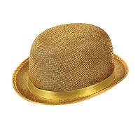Bristol Novelty Chapeau melon doré en lurex, Unisex Adult, BH445, Gold, taille unique Halloween, Carnaval