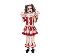 Bristol Novelty Clown Carnevil (fille), taille XL, Girls, CF245XL, Beige, Red, 10-12 Years Old Halloween
