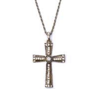 Bristol Novelty Collier croix en pierre décorative BN2487 (taille unique) (Or)