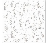 Bristol Novelty - Confetti - Serviettes en papier pack de 16 - Papier BN6084 (taille unique) (blanc/argent)