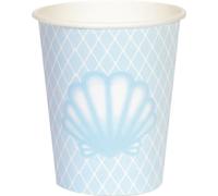 Bristol Novelty Coquillage Party Gobelets en carton (8 pcs/pqt) BN2297 (266ml) (Turquoise)